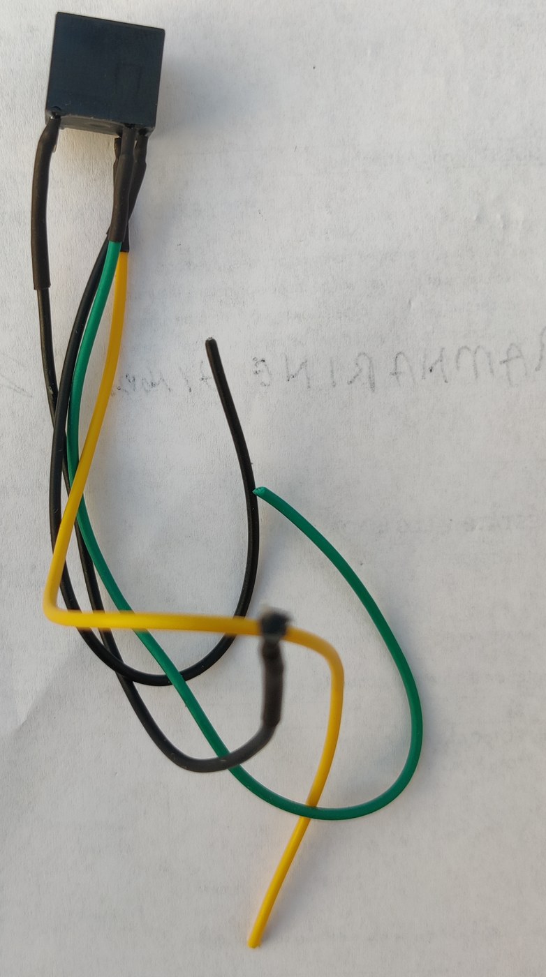 Tesla install relay wiring with green, yellow, and black wires