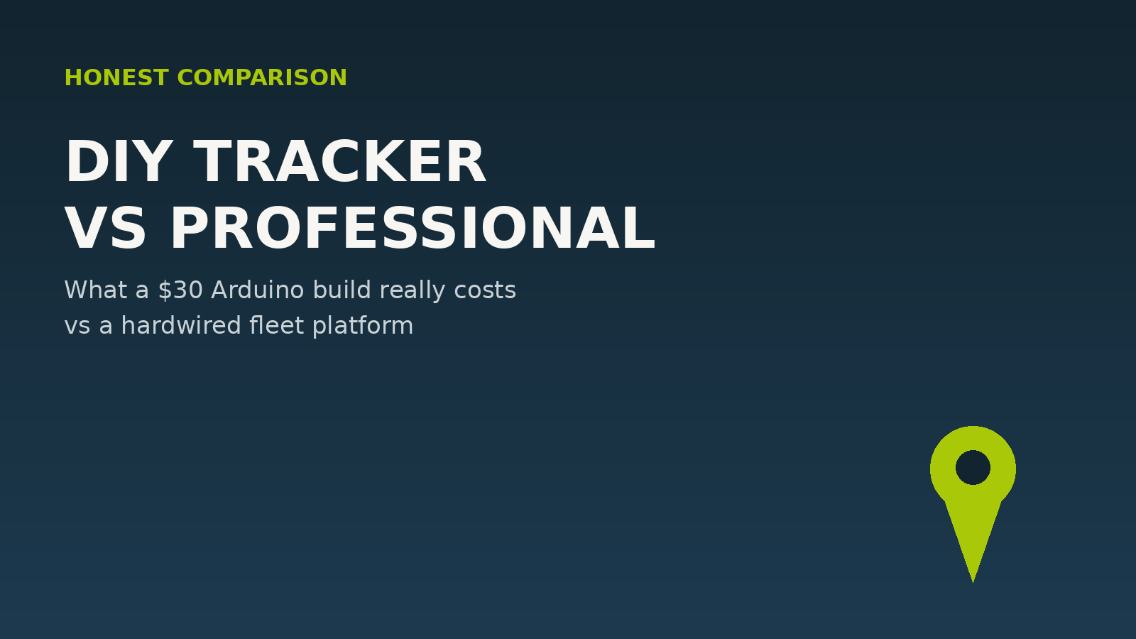 DIY GPS Tracker vs. Professional Fleet Platform: The Honest Comparison