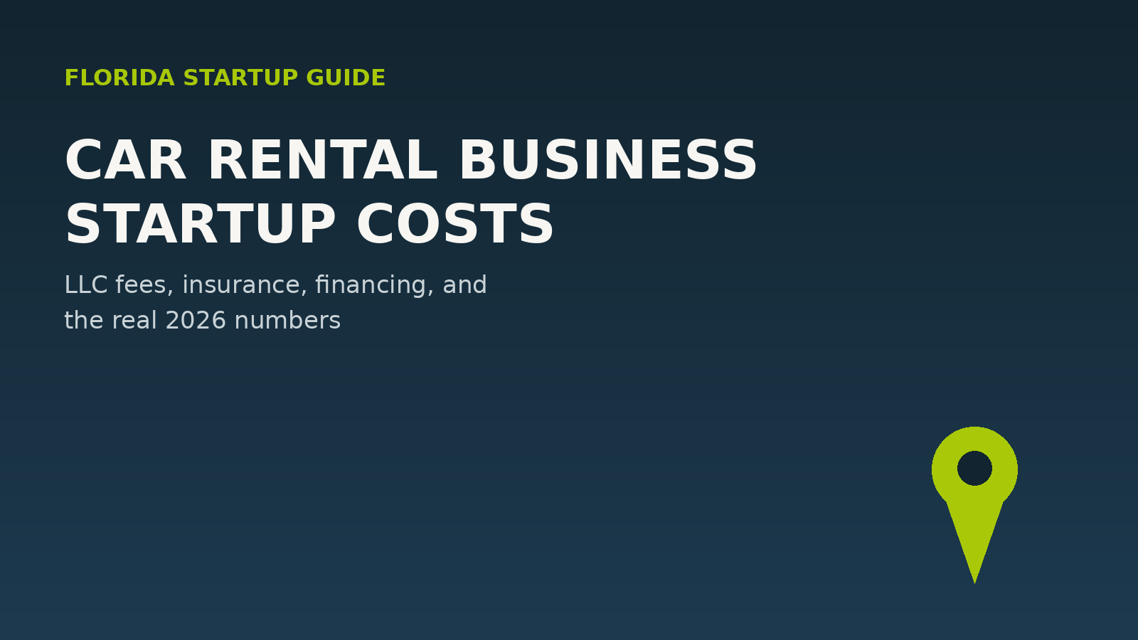 Car Rental Business Startup Costs in Florida: The 2026 Breakdown