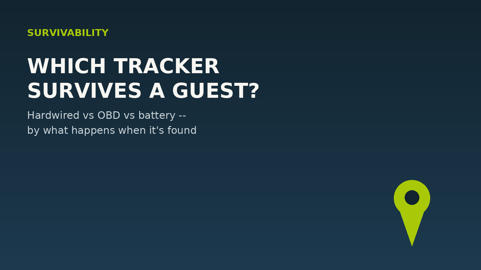 Hardwired vs. OBD vs. Battery Trackers: Which One Survives a Guest?