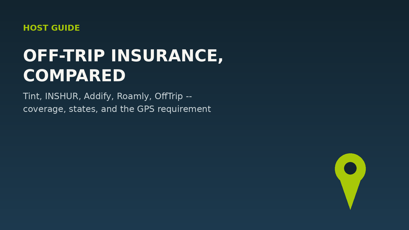 Off-Trip Insurance for Turo Hosts: Every Real Provider, Compared