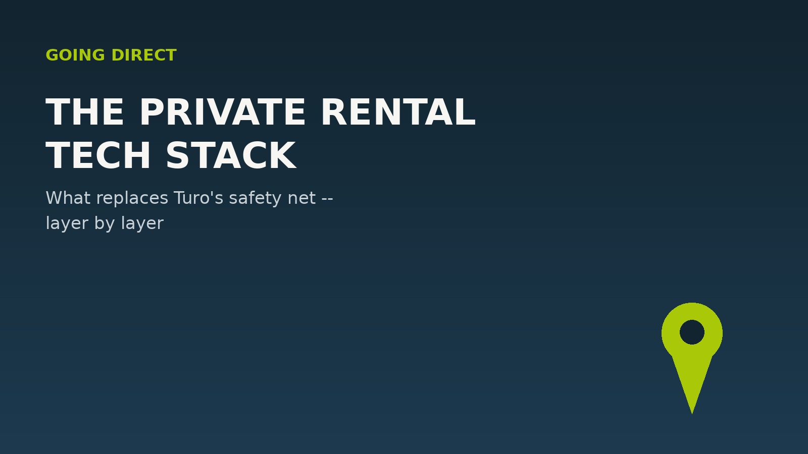 The Private Rental Tech Stack: What Replaces Turo's Safety Net