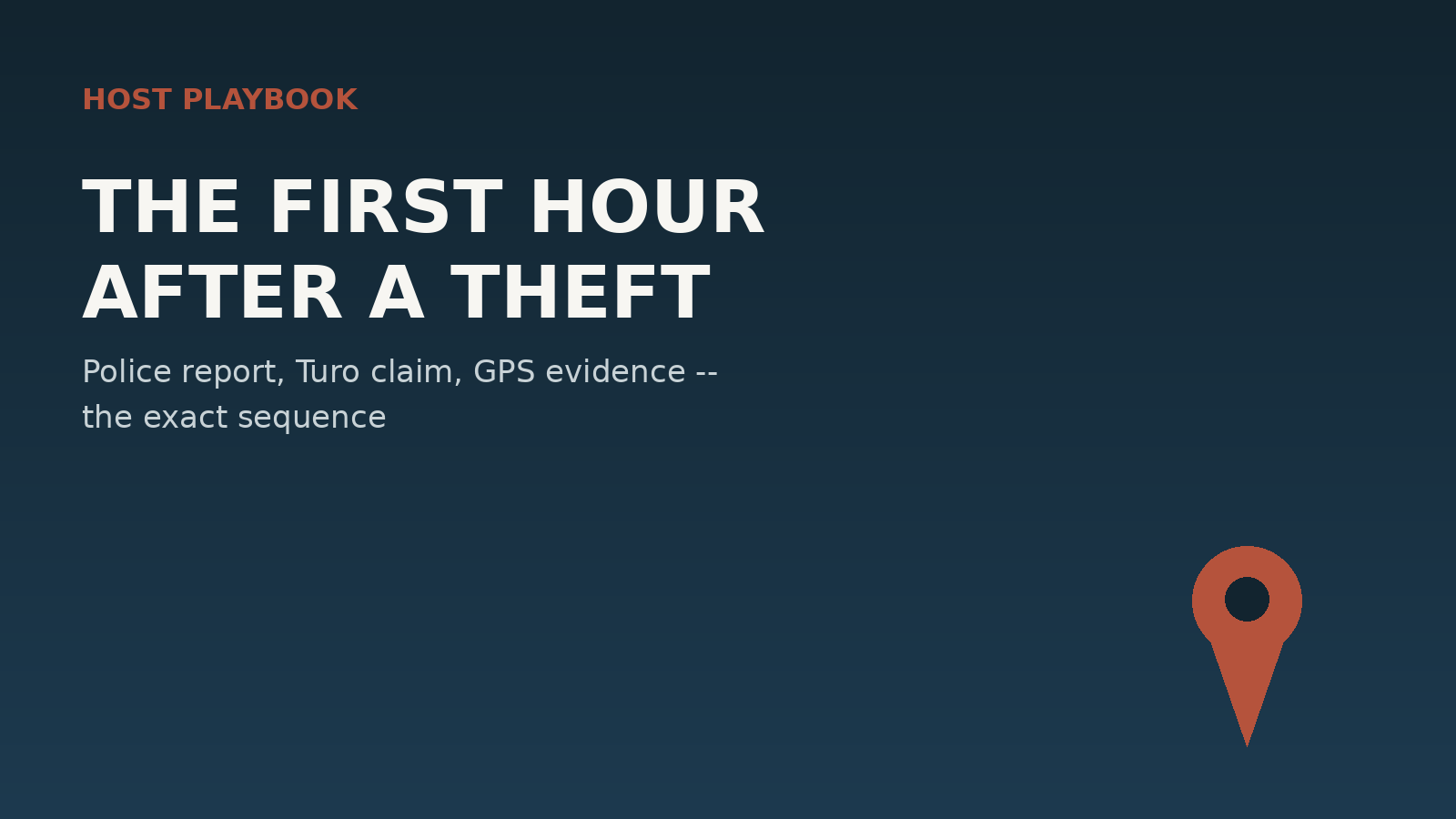 Stolen Rental Car? What Hosts Must Do in the First Hour