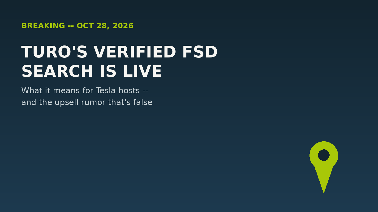 Turo's Verified FSD Search Is Live: What Tesla Hosts Need to Know